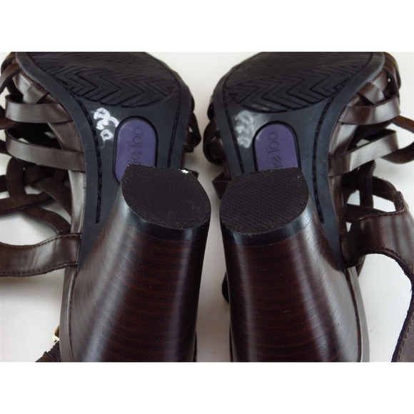 Me Too Size 7 Sandal Strappy Brown Synthetic Women M Ginger - Picture 9 of 10